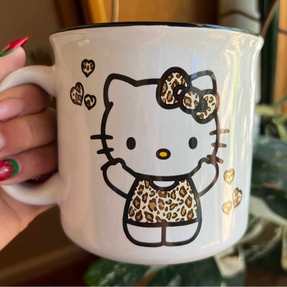 NWT Hello Kitty Leopard Print Mug / Sanrio